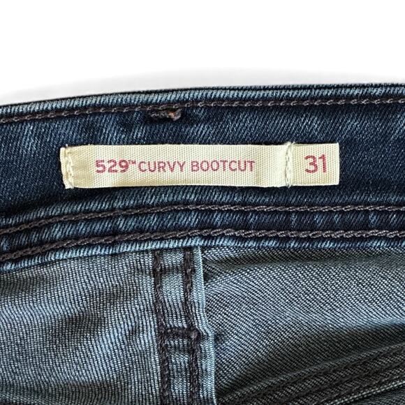 Levi’s Women’s 529 Curvy Bootcut Blue Wash Denim Jeans size 31 - Picture 7 of 8